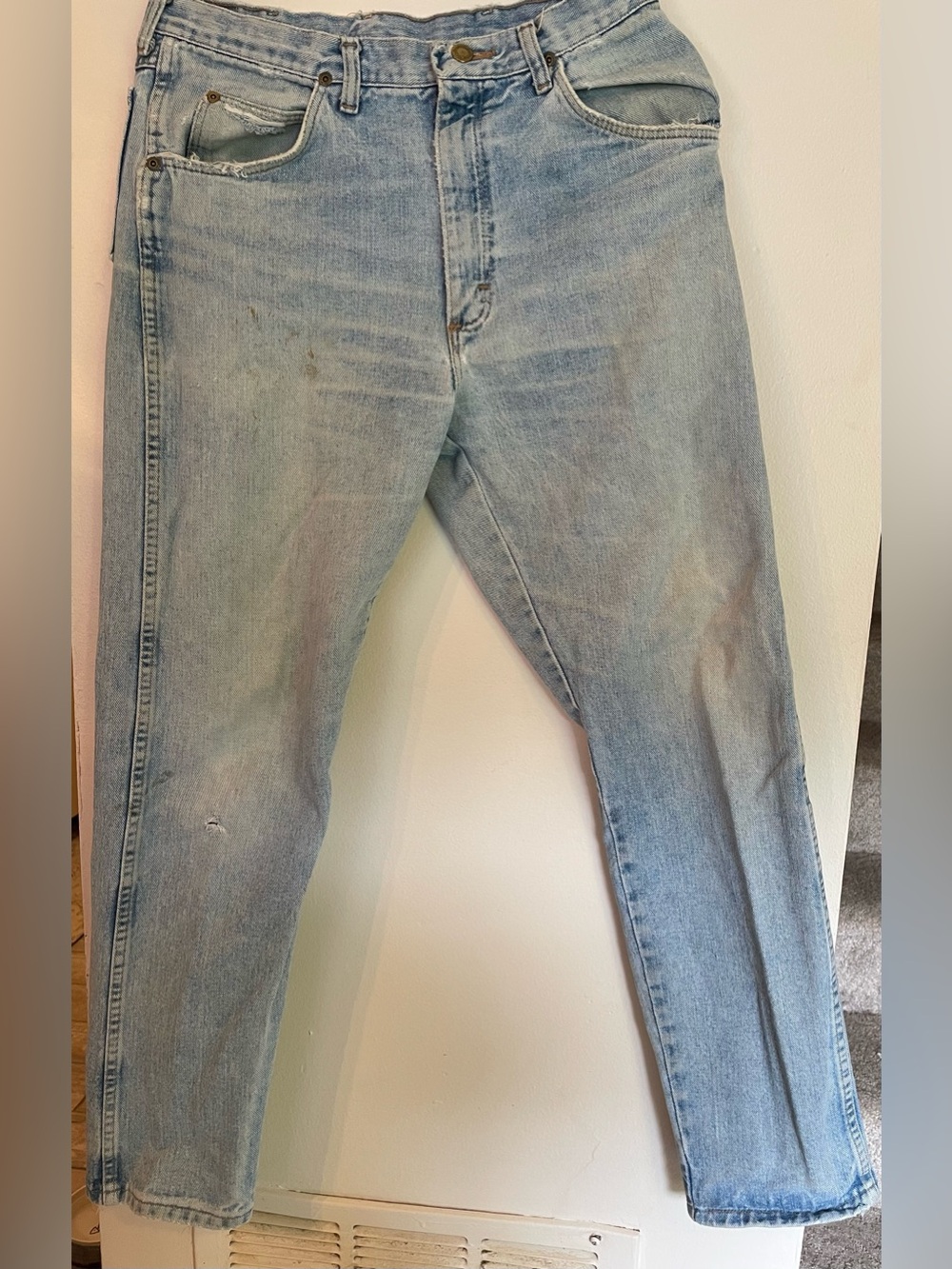 Vintage 90s Wrangler Made in USA Jeans Light Wash 31x30